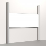 Pylonentafel, 1 Fläche, Stahlemaille weiß 